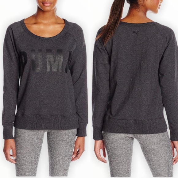 puma charcoal grey sweatshirt